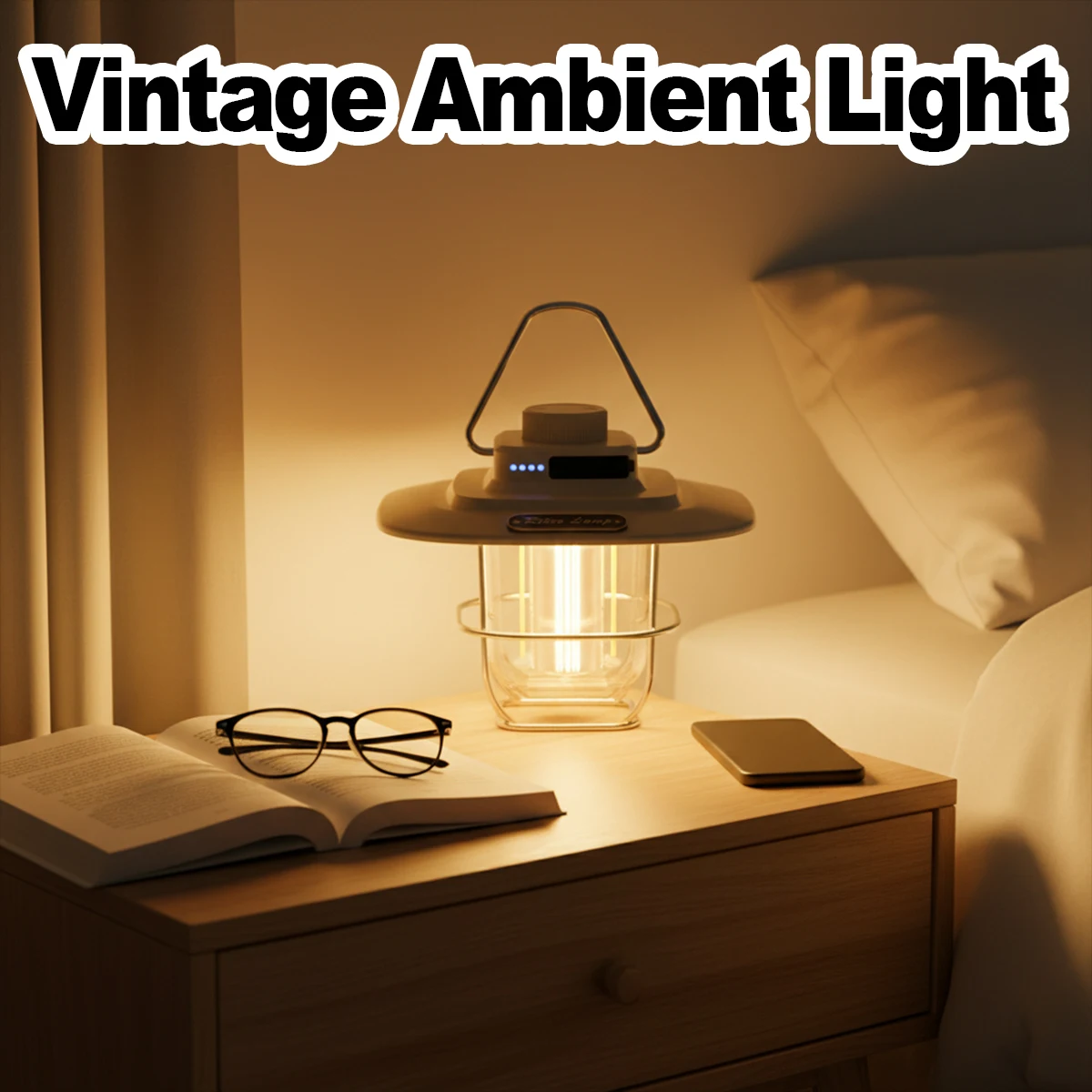 led-キャンプライト吊り下げテントランタン防水ポータブル屋外調光可能なレトロ明るい緊急ヴィンテージウォームホワイト-usb-ライト