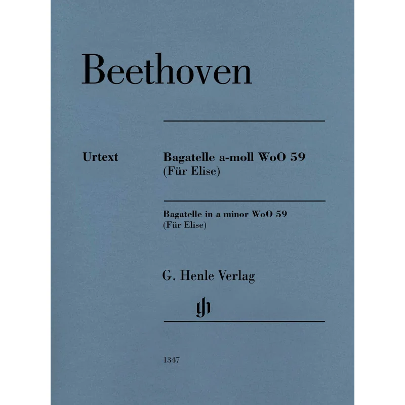 

HN1347 Beethoven Bagatelle A Minor Fr Elise Cobb Biermann Joanna G Henle Verlag 9790201813479 Book