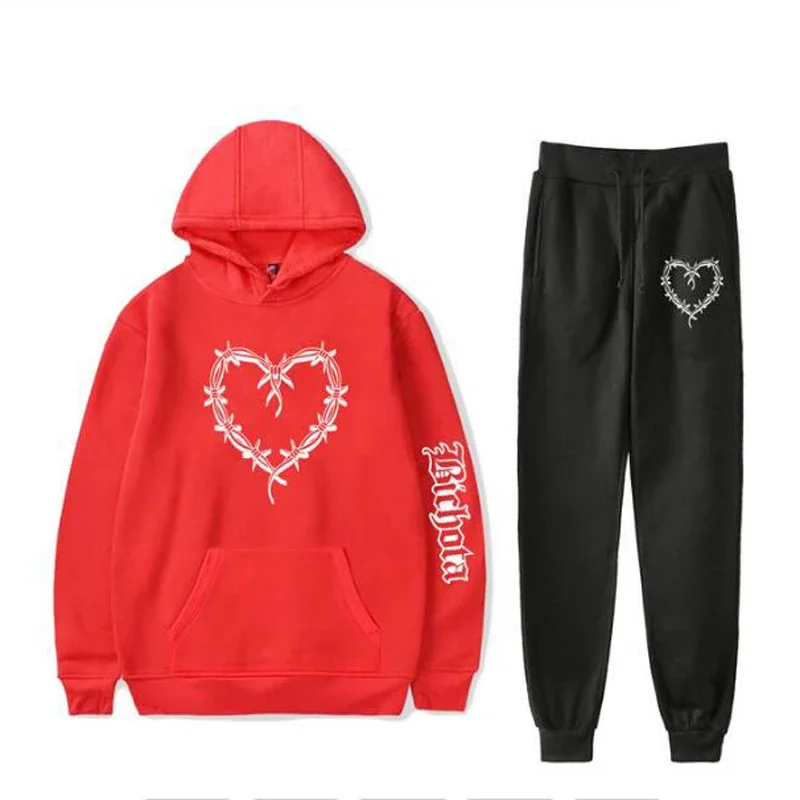 Carol G bichota tracksuit sets men casual hoodies sweatshirt sweatpants 2 piece set male pullover fashion streetwear clothes