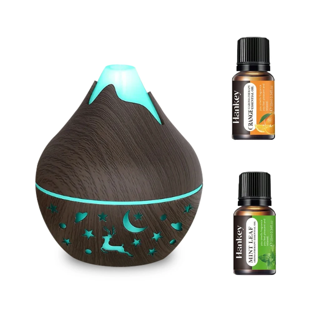 

USB Air Humidifier Aroma diffuser 7 LED Color humidifier Cold mist increases humidity Includes 2 oils.