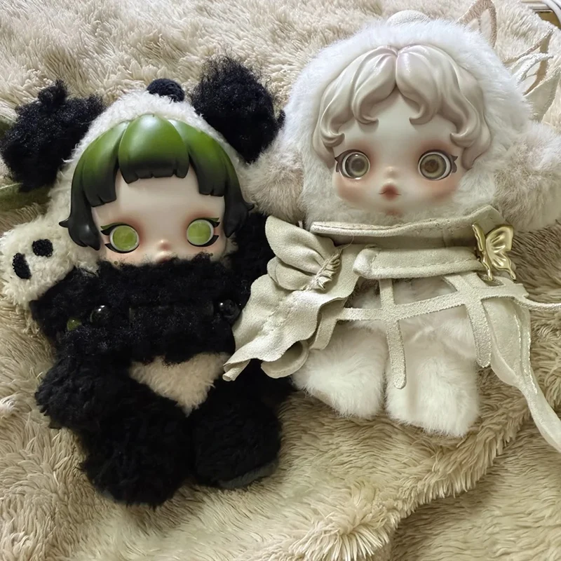 En stock POPMART SKULLPANDA 6KHZSP juguete de peluche de edición limitada europea SP estilo Panda perezoso se puede utilizar regalo sorpresa de Navidad