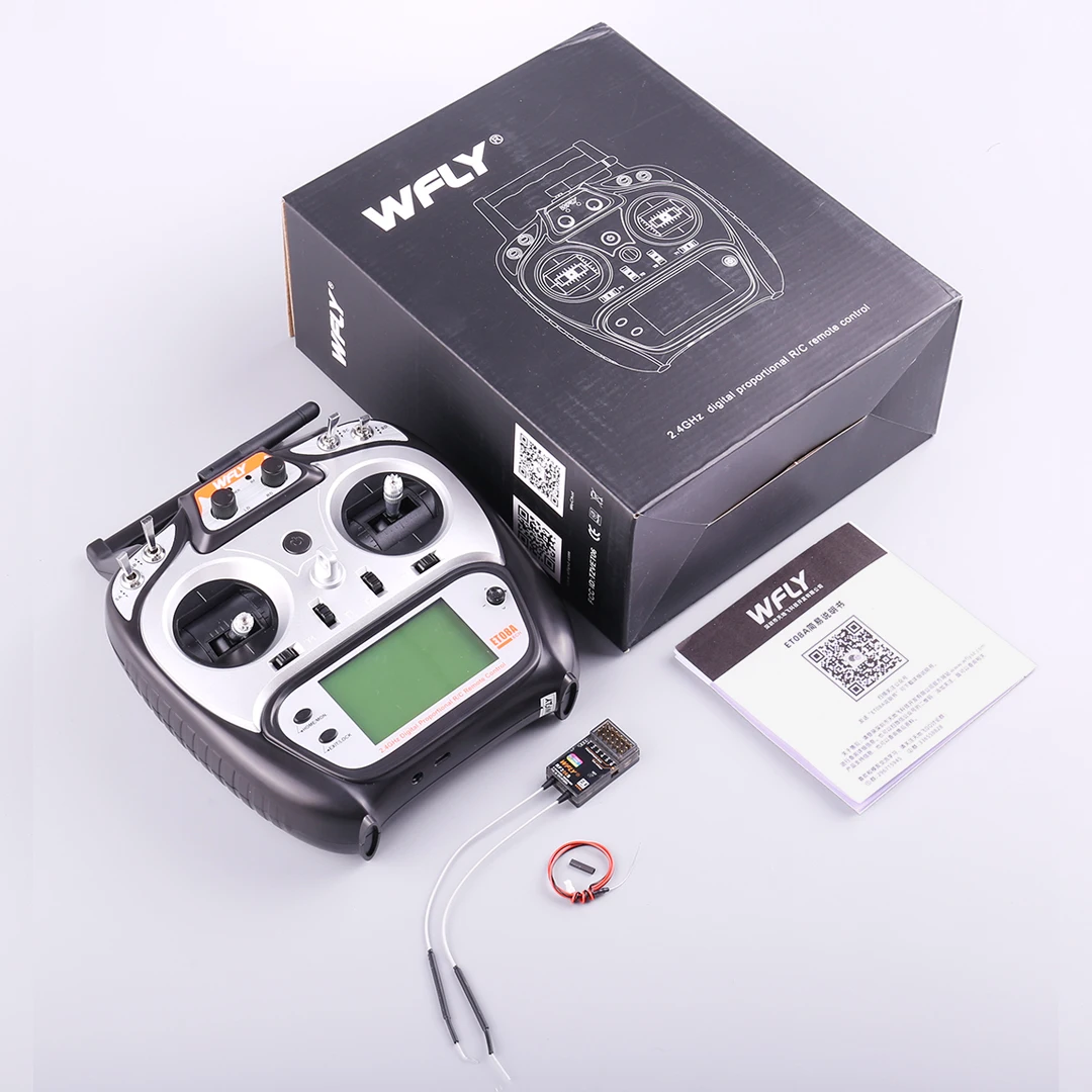 WFLY ET08A New Version 2.4G 8CH RC radio transmitter receiver RF206S the best remote for rc beginners