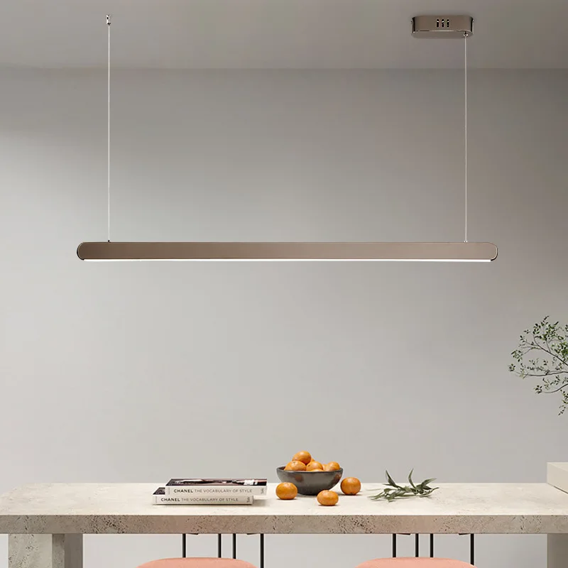 

Minimalist restaurant pendant light, straight strip living room light, modern office bar designer decorative pendant light