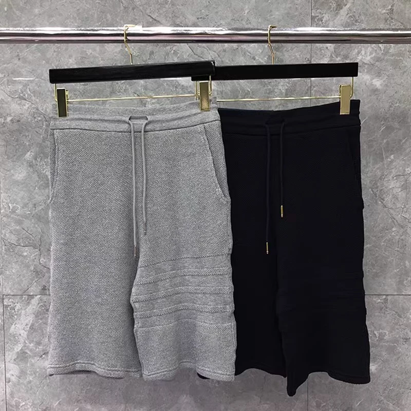 Men's Shorts Summer Causal Soft Cotton korea Fashion Drawstring Running Sport Grey High Quality Luxury Loose Shorts Male