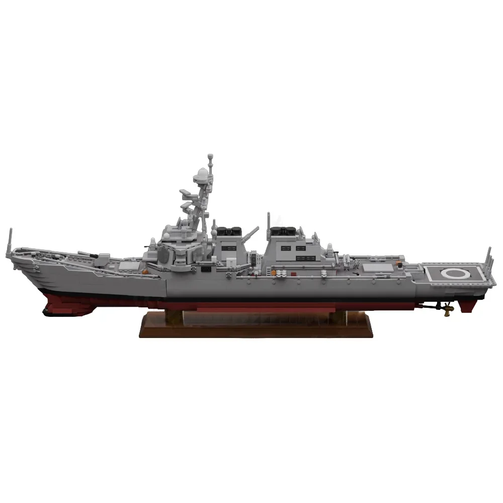 MOC アイオワ級戦艦ビルディングブロックモデルアーリーバーク級駆逐艦レンガアーリーバーク USS ミズーリおもちゃキッズギフト