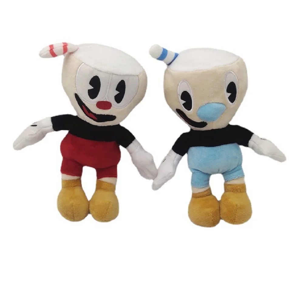 24cm Adventure Game Cuphead Plush Toy Mugman The Devil Legendary Chalice Plush Dolls Toys for Children Gifts