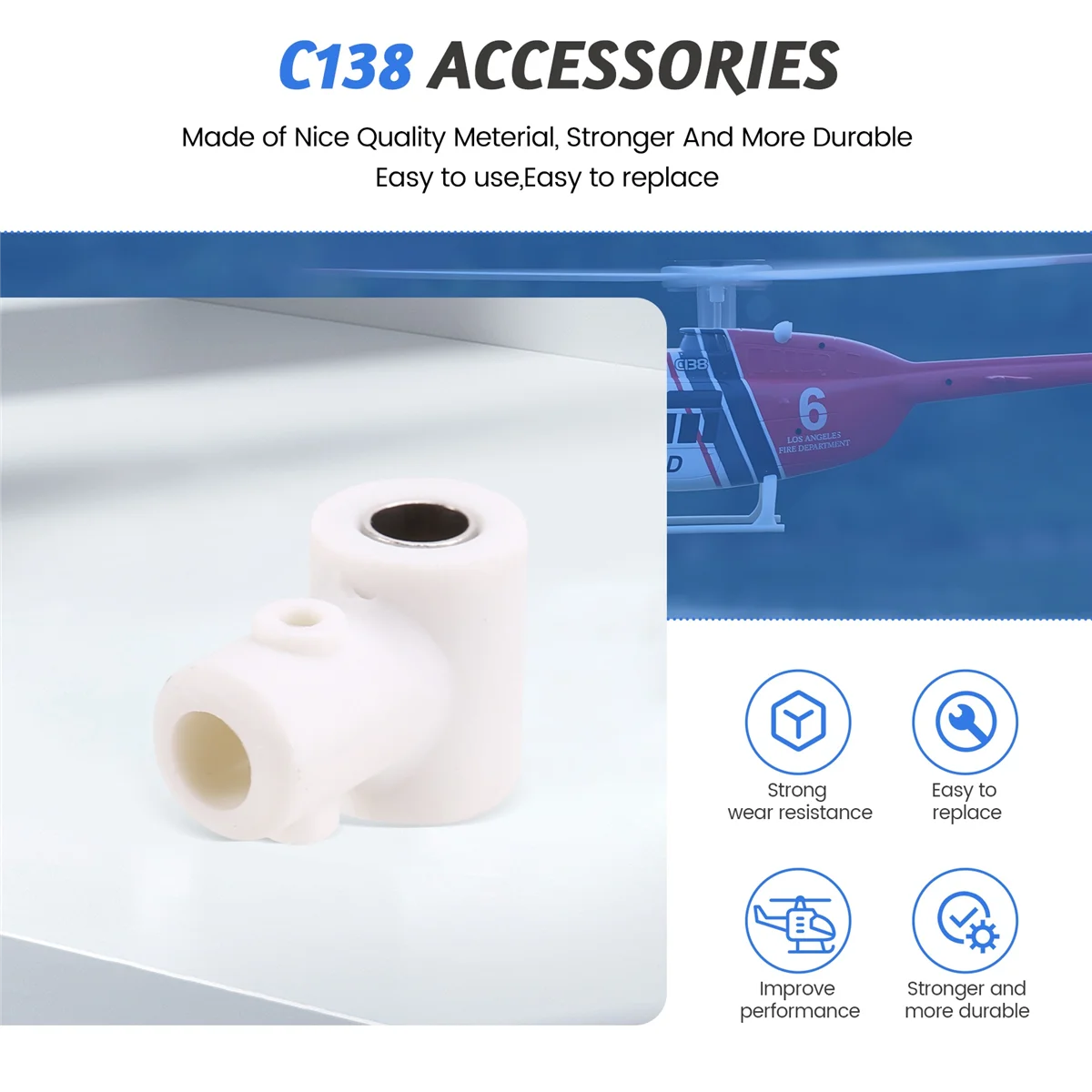 ใหม่ RC ของเล่นเฮลิคอปเตอร์อัพเกรด C138 โรเตอร์หัวกลุ่มชุดสําหรับ RC ERA C138 Bell 206 1:33 RC ของเล่นเฮลิคอปเตอร์อะไหล่