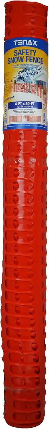 

Durable Orange Snow Fence 4'x50' for Home or Professional Use, Made in USA with Premium Materials