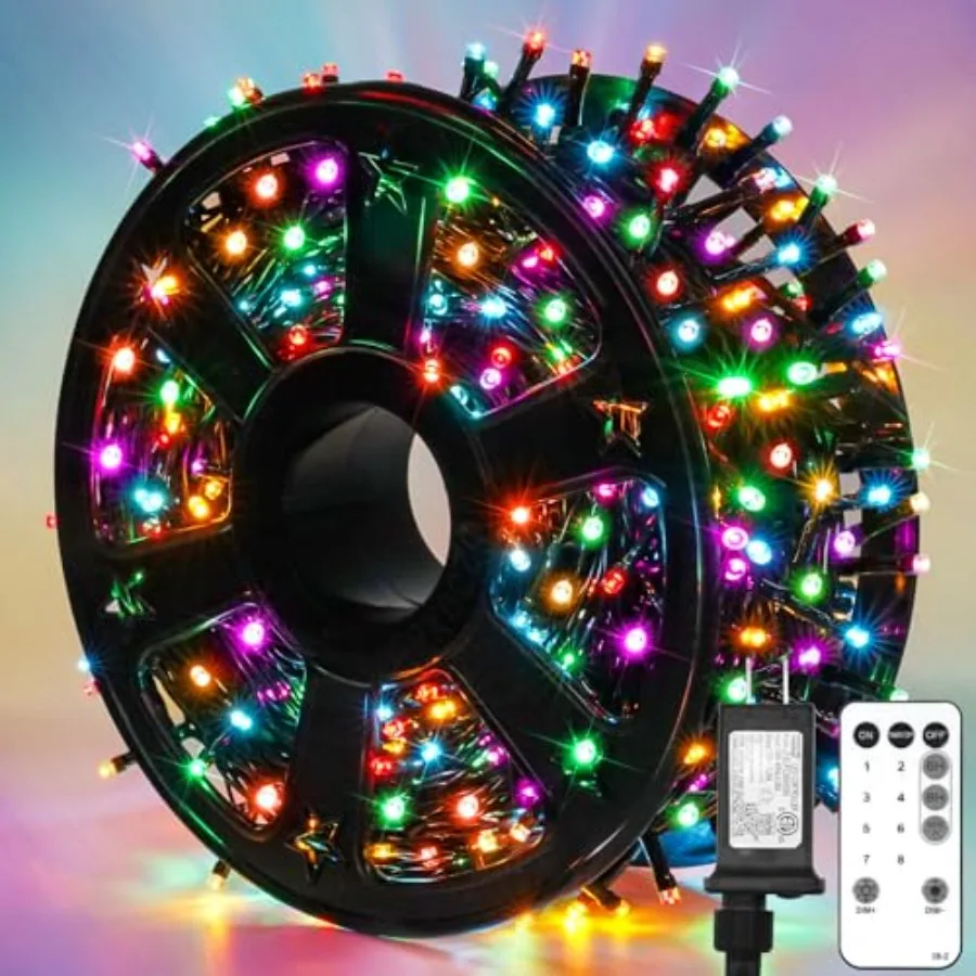 

500 LED Christmas Lights - 8 Modes Blinking Tree Lights With Remote for Outdoor Indoor Party Decoration