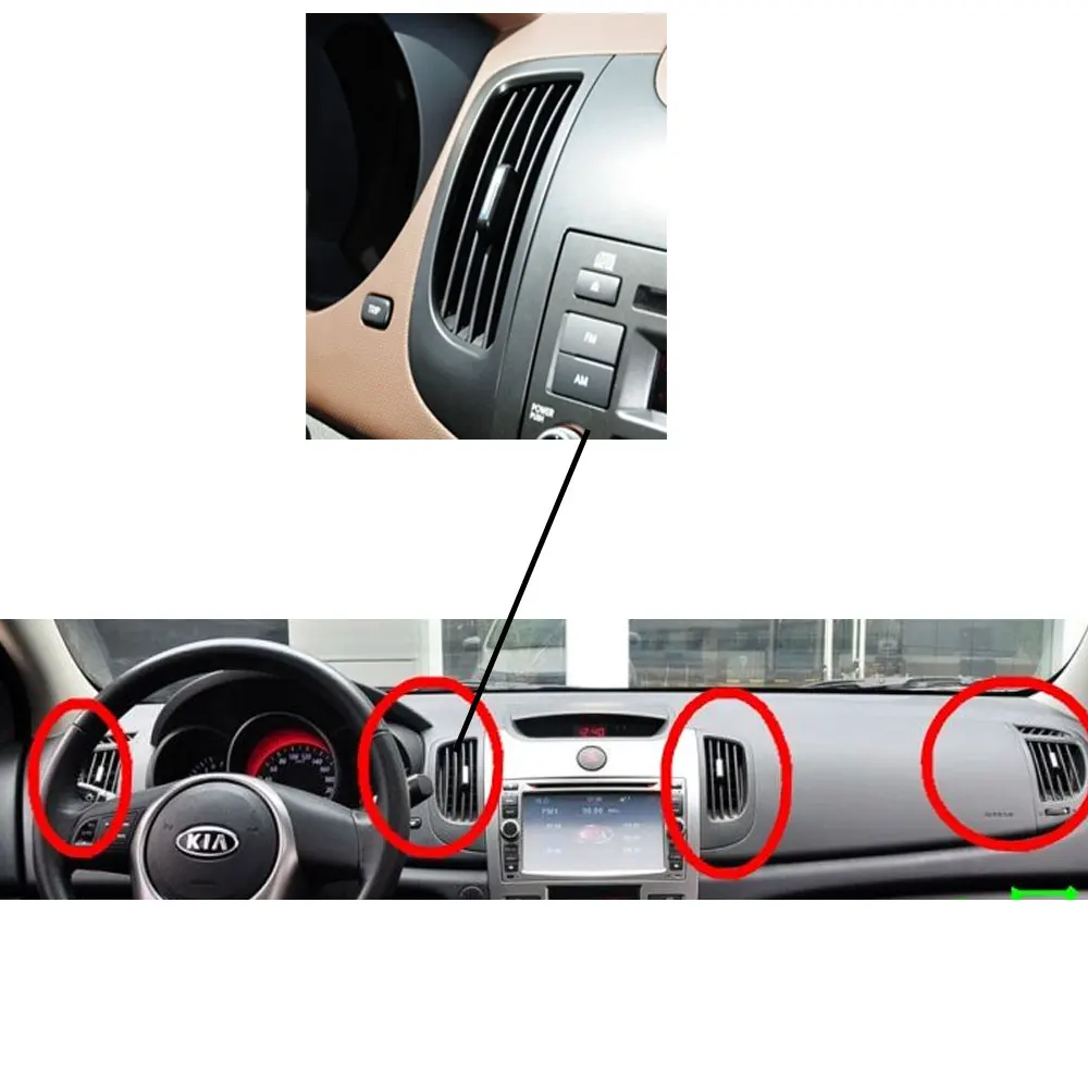 フロント列,エアコン,クロームプレートを備えた風左/右空調は,起亜向けに特別に設計されています