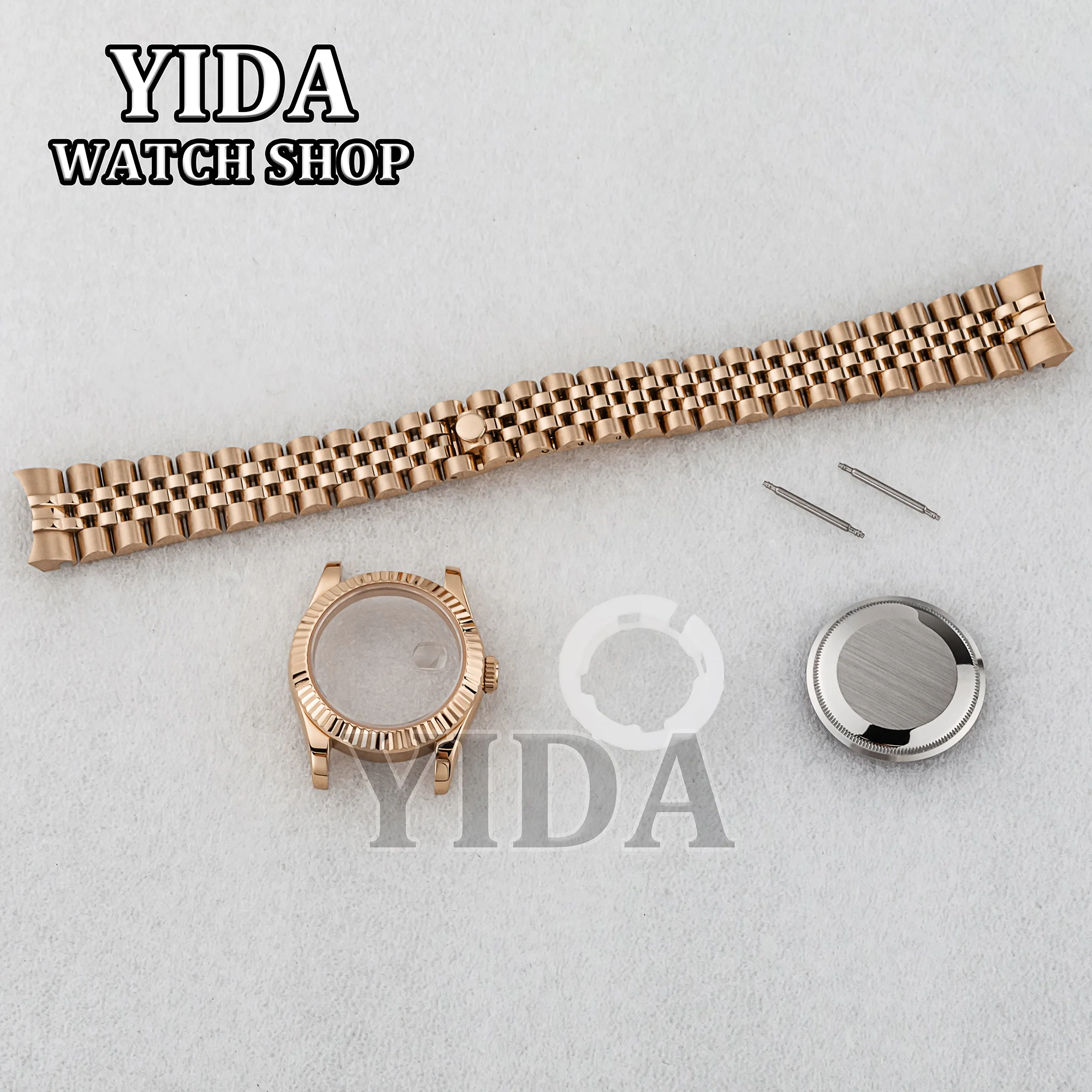 NH05 Case 33mm Stainless Steel Lady's Case Strap Sapphire Glass 10ATM Waterproof For Datejust NH05 NH06 Automatic Movement Parts