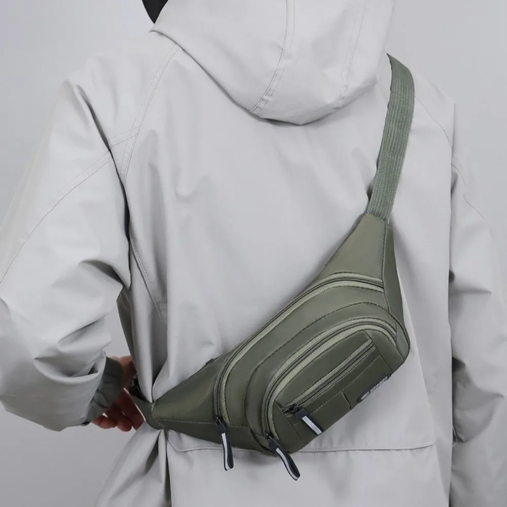 

Мужская поясная сумка из ткани Оксфорд, водонепроницаемая, износостойкая поясная сумка, многофункциональная сумка через плечо, велосипедная сумка, бег, фитнес, путешествия