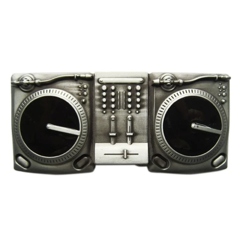 New Vintage Style CD Turntables Music Belt Buckle also Stock in US BUCKLE-MU014 Free Shipping