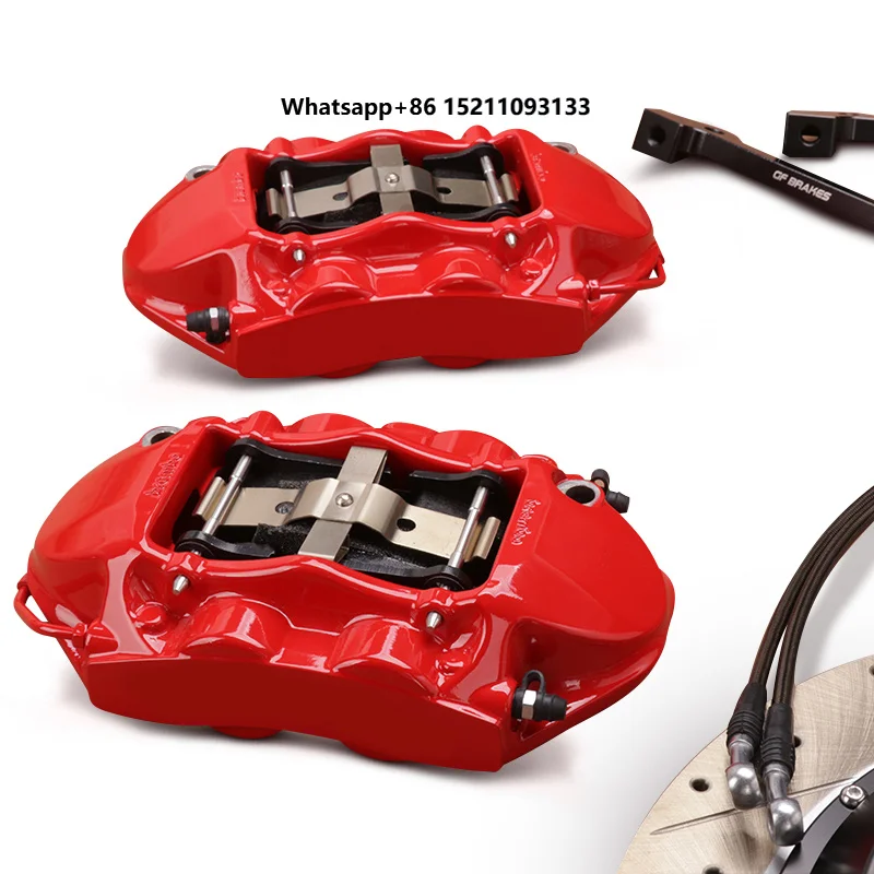 Racing Aluminum GT4 Rear Brake Calipers 4 Pot 355*28mm 380*28mm Rotors 18/19 Inch Wheels for
