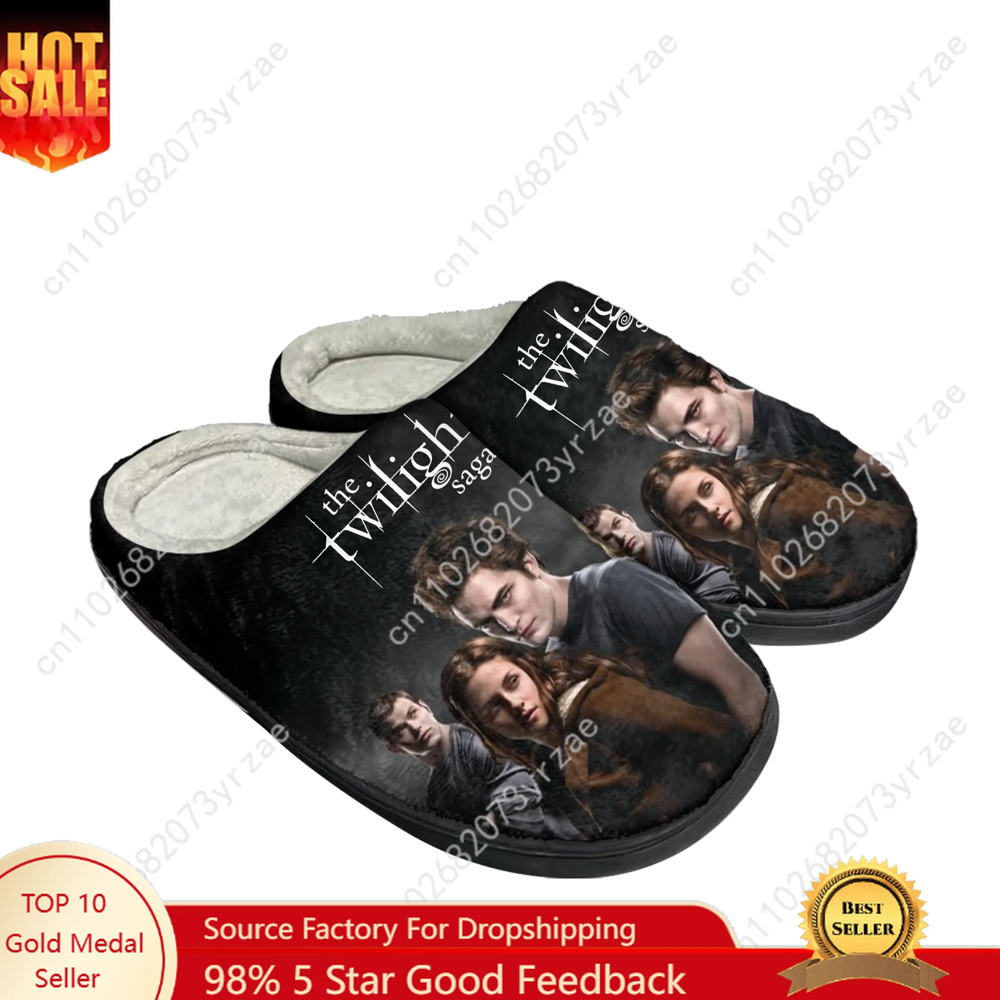 

the twilight saga Cotton Shoe Family Slippers Mens Womens Teenagers High Quality Plush Indoor Casual Warm Shoes Custom Slipper