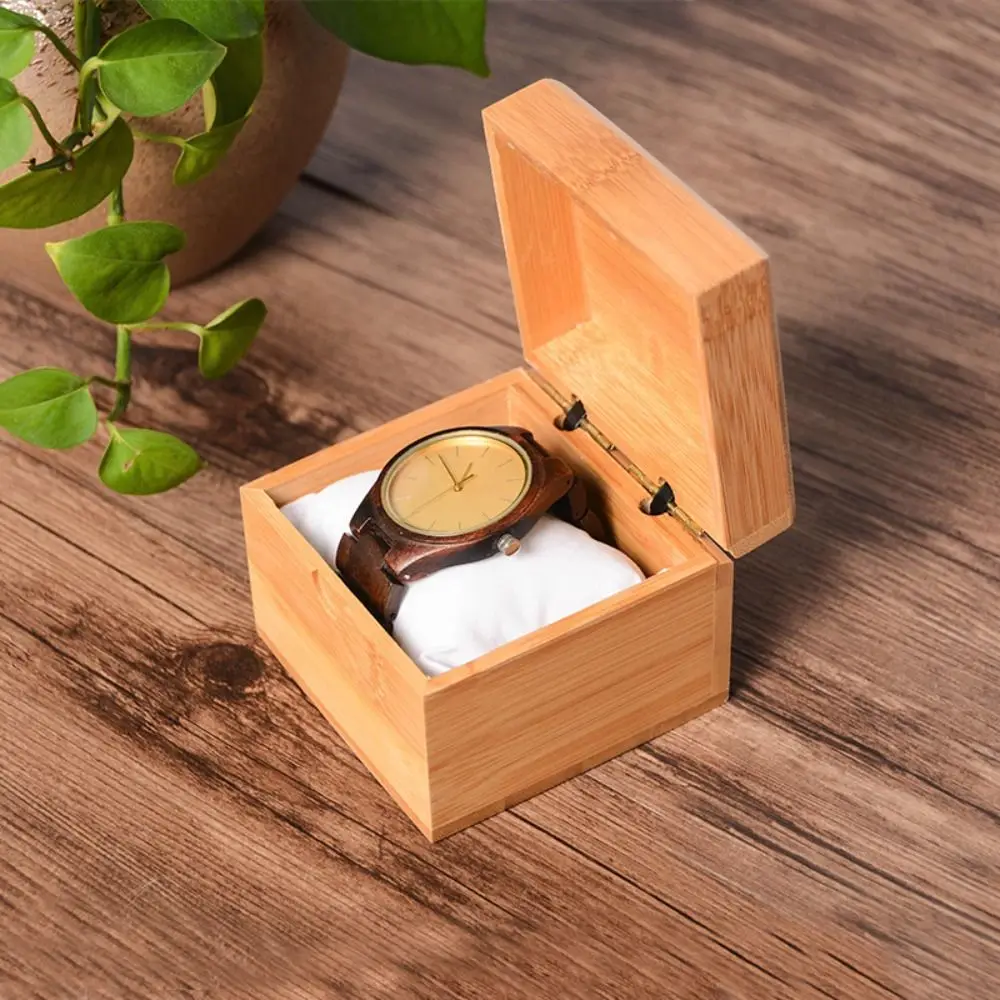 Simplicity Wood Watch Box Right Angle Luxury Watch Gift Box Premium Exquisite Pocket Watch Case