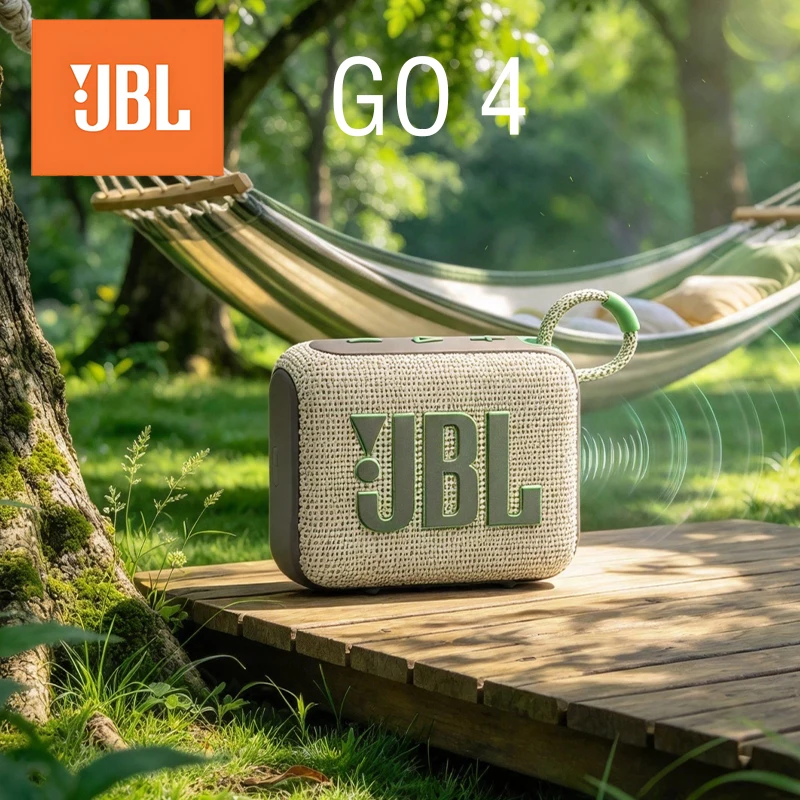 JBL GO4 Music Gold Brick Fourth Generation Wireless Audio High Fidelity Pro Sound Outdoor Portable Pocket Bluetooth Speaker