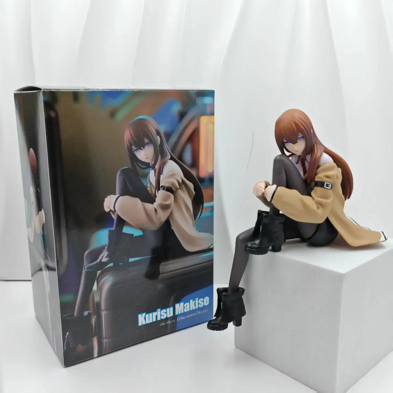 Bright Heart Steins;Gate Makise Kurisu Actionfigur Anime-Mädchen Mini-Modell Desktop-Dekoration Verpacktes Ornament Sammlerstück Geschenk