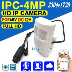 Micrófono de Audio ICSEE lente de cono puntiagudo 4MP cámara IP Cctv de seguridad 48VPOE sonda Mini seguridad H.265 HD 2K detección de movimiento XMEYE Pro