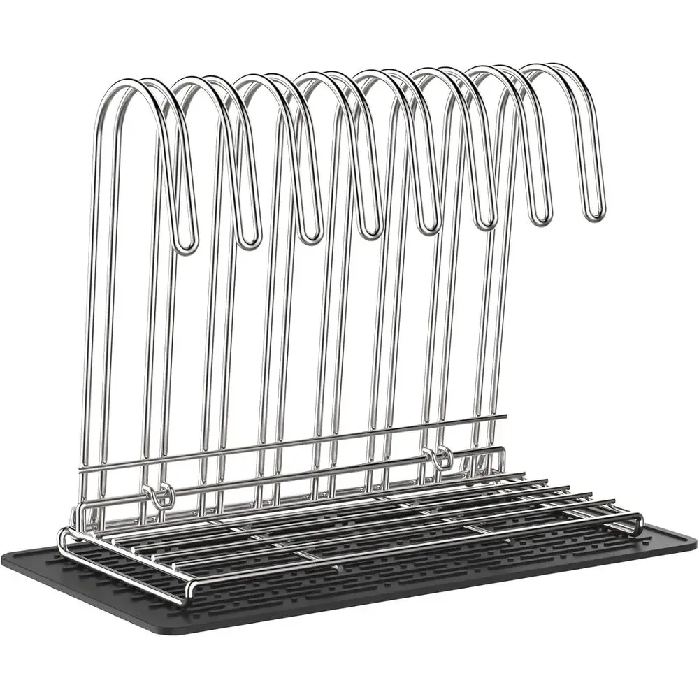 

Collapsible Kitchen Storage Organizer with Cup Drying Mat and Silicone Bag Holder