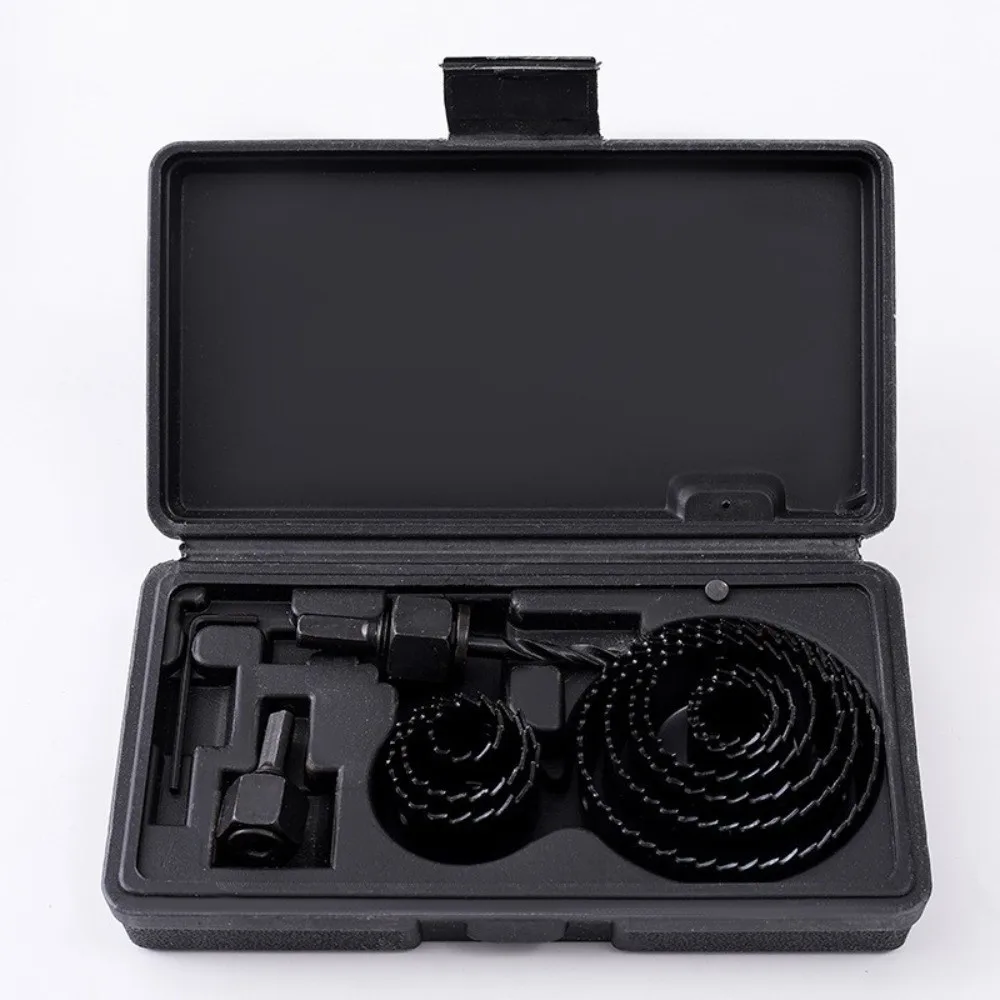 Durable 19-64mm Hole Saw Set Sharp Carbon Steel Hole Cutter Set With Case Round Cutting Drill Bit Set Woodworking