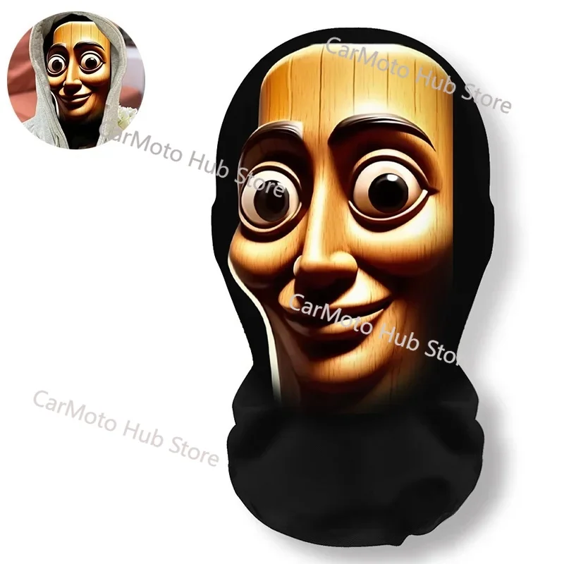 3D Printed Mesh Full Face Mask TungTungTung Sahur Funny Cosplay Mask Men Halloween Party Novelty Costume Prop