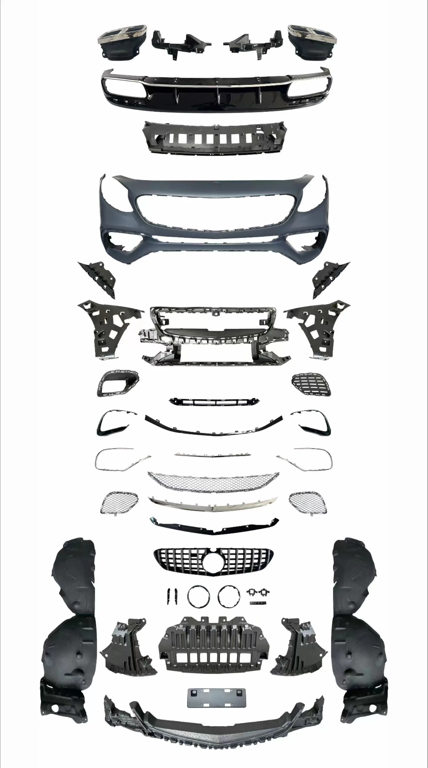 Body Kits for S-class C217 Coupe 2014-2020 Change to 2020 S65 Coupe S63 High Quality Bumpers Grille Headlight