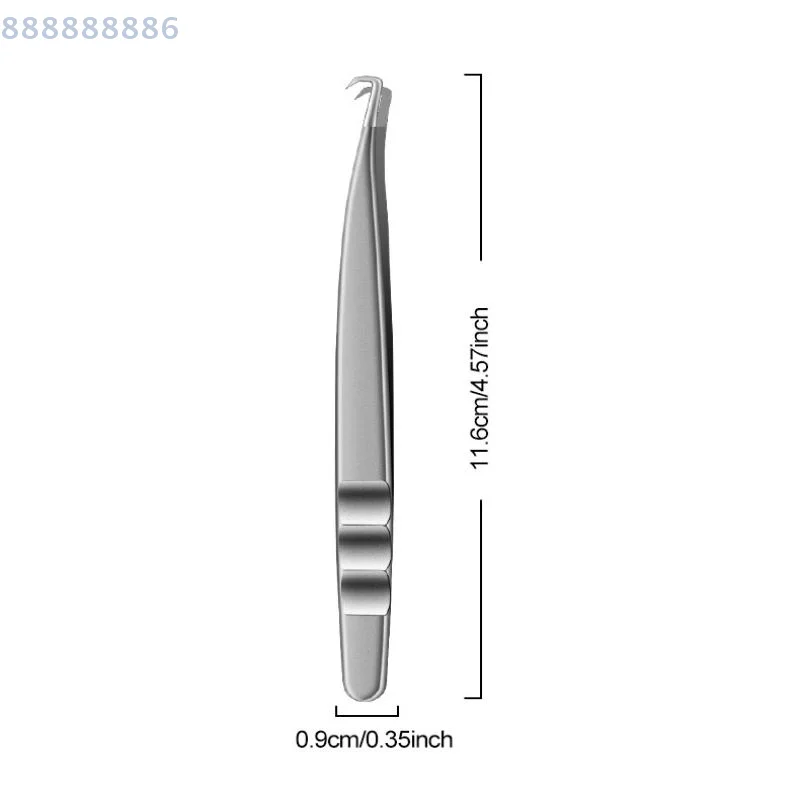 Facial Beauty, Remove Acne Needle Tools for Skin Care Acne Blackhead Tweezers, 7-Shaped Hook Clip