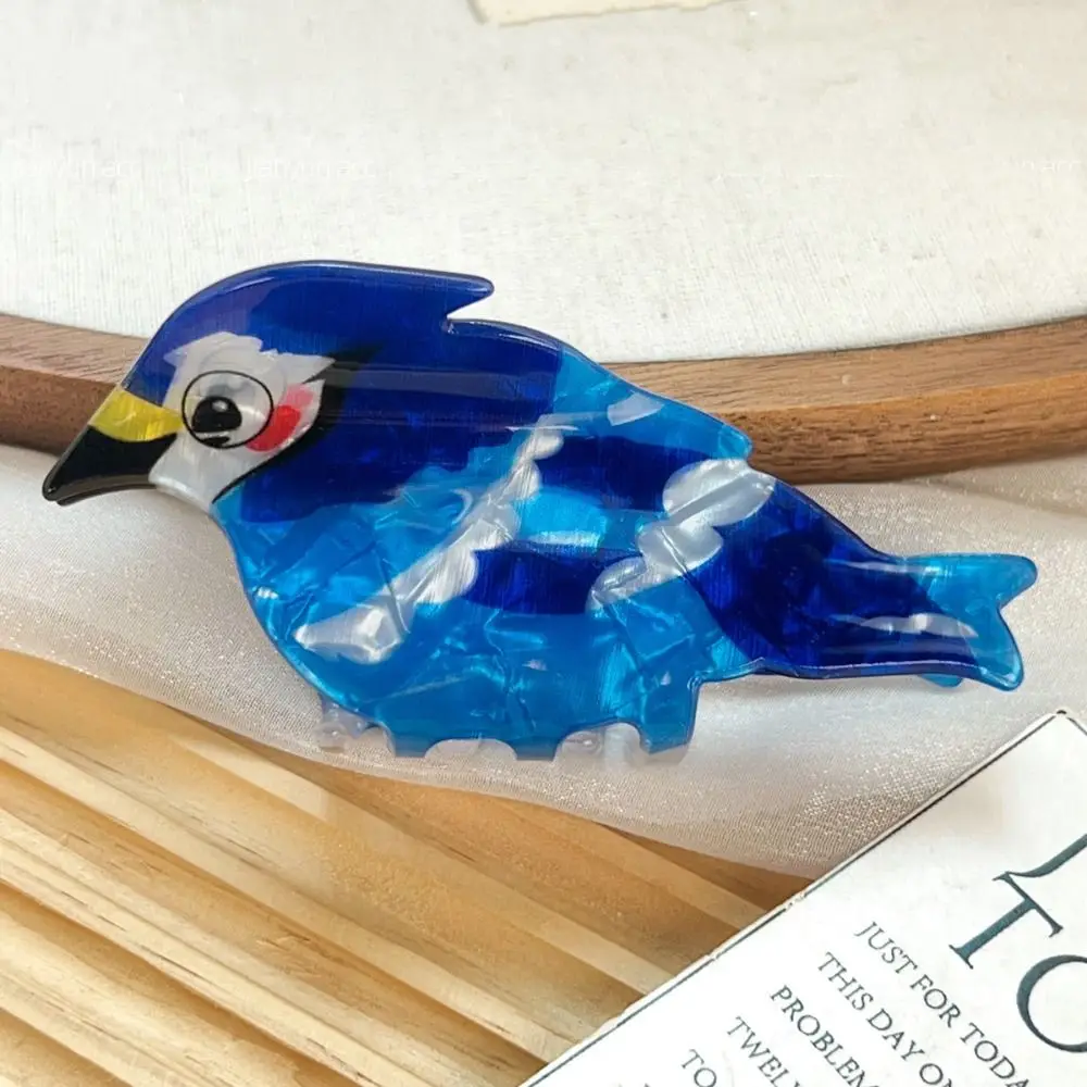 

Sweet Korean Style Acetate Hair Claw Headwear Hummingbird Animal Hair Clip Hair Accessories Creative Bird Shark Clip Female