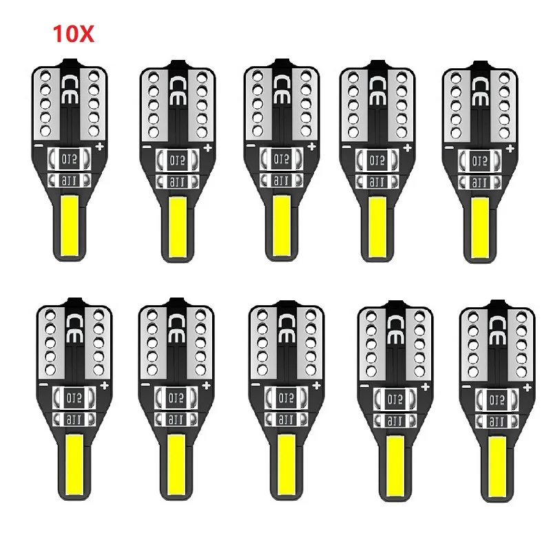 

2/10X T10 LED Lamp W5W LED Light Bulb 7020 2825 2SMD 194 168 Interior Light Auto Reading Dome Trunk Lamp 6000K White 12V 40 CHR