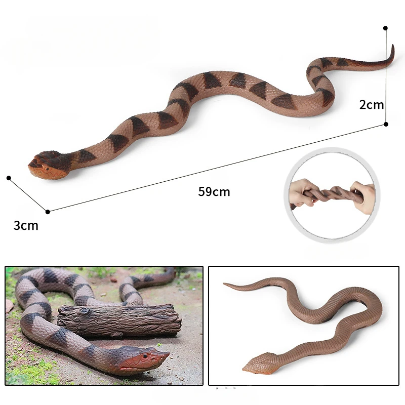 Fake Simulation Rubber Toy Snake Simulation Python Halloween Scare Bird Props Mischief Toys Halloween Trick Toy