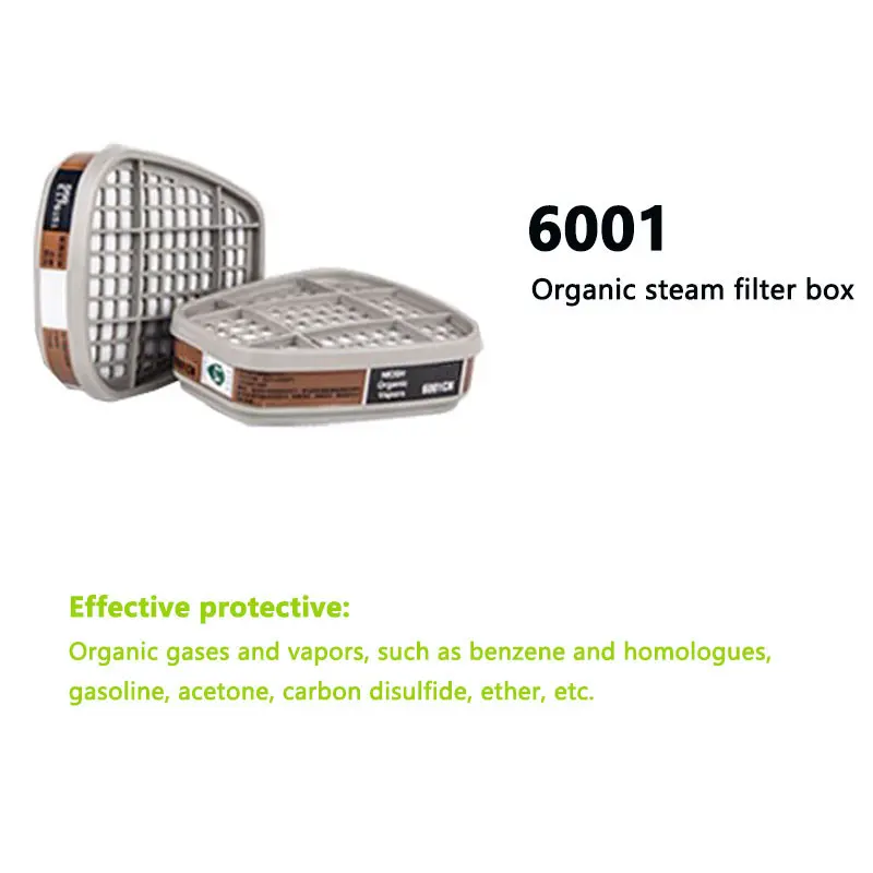 6004/6002/6001 Canister 501 5N11 Cotton Filters Set For 3M 6200/7502/6800 Painting Spraying Dust Gas Masks Chemical Respirator