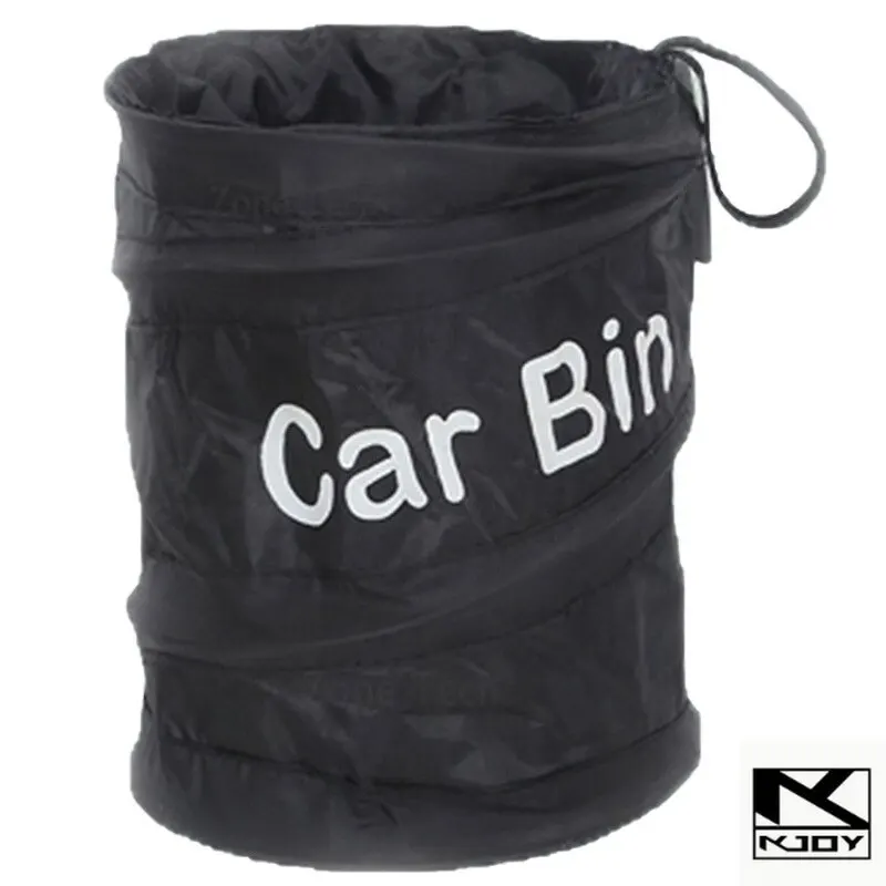 kkjoy Auto Interior Portable Trash Can Foldable Pop Up Waterproof Waste Basket Car Accessories used for multiple vehicles view 3