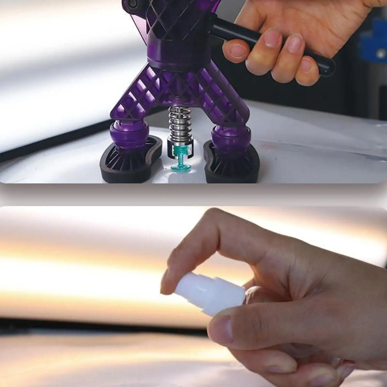 

10 Pieces Glue Tabs Dent Removal Tools Car Paintless Dent Puller Repair Maintenance Tool for Damage Body Automotive Spot