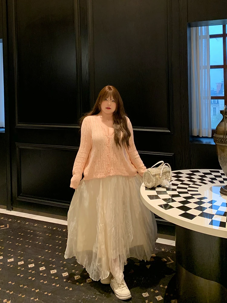 

Юбка миди с высокой талией, плиссированная, больших размеров, летняя, в пастельных тонах, А-силуэт, универсальная, с асимметричным подолом, легкая, из полиэстера