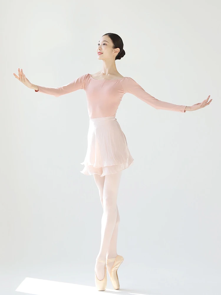 Body per balletto da donna ginnastica nera Kink Dance body costumi Adult Patchwork Mesh body da Ballerina a maniche lunghe