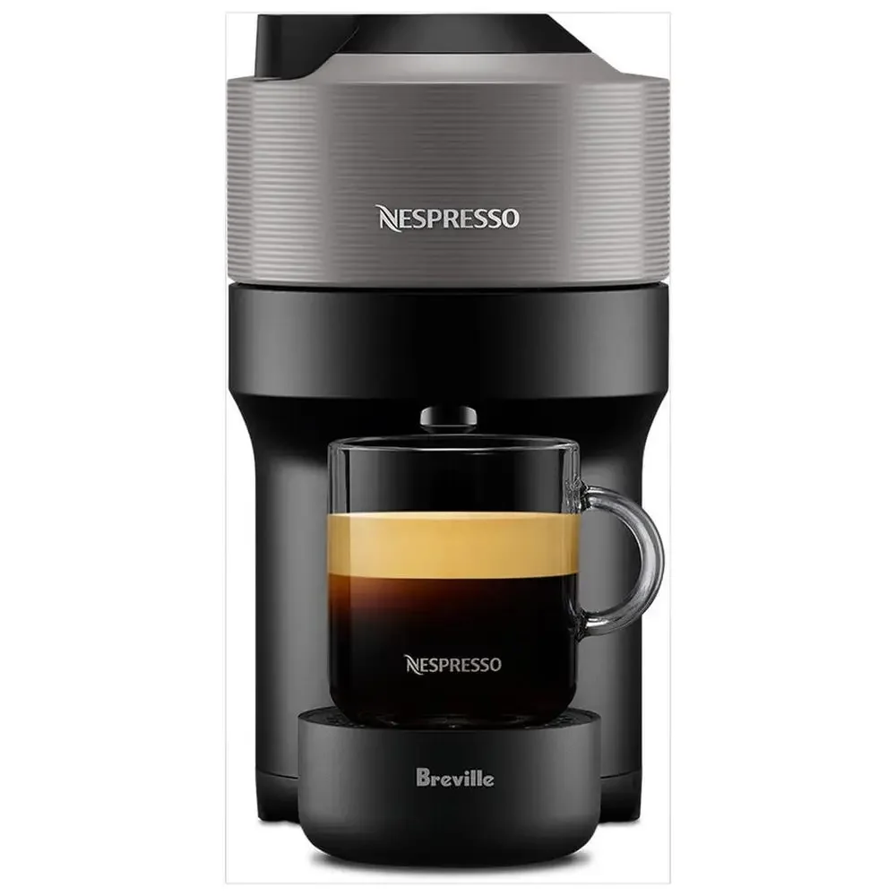 Coffee and Espresso Maker Vertuo Pop BNV120DGR1BUC1 by Breville 4 Cup Sizes Smart Capsule Reading Precision Brewing Premium