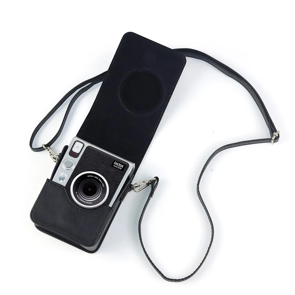 Camera Bag For Fujifilm Instax Mini EVO Instant Film Camera Case PU Leather Soft Silicone Cover Bag with Shoulder Strap