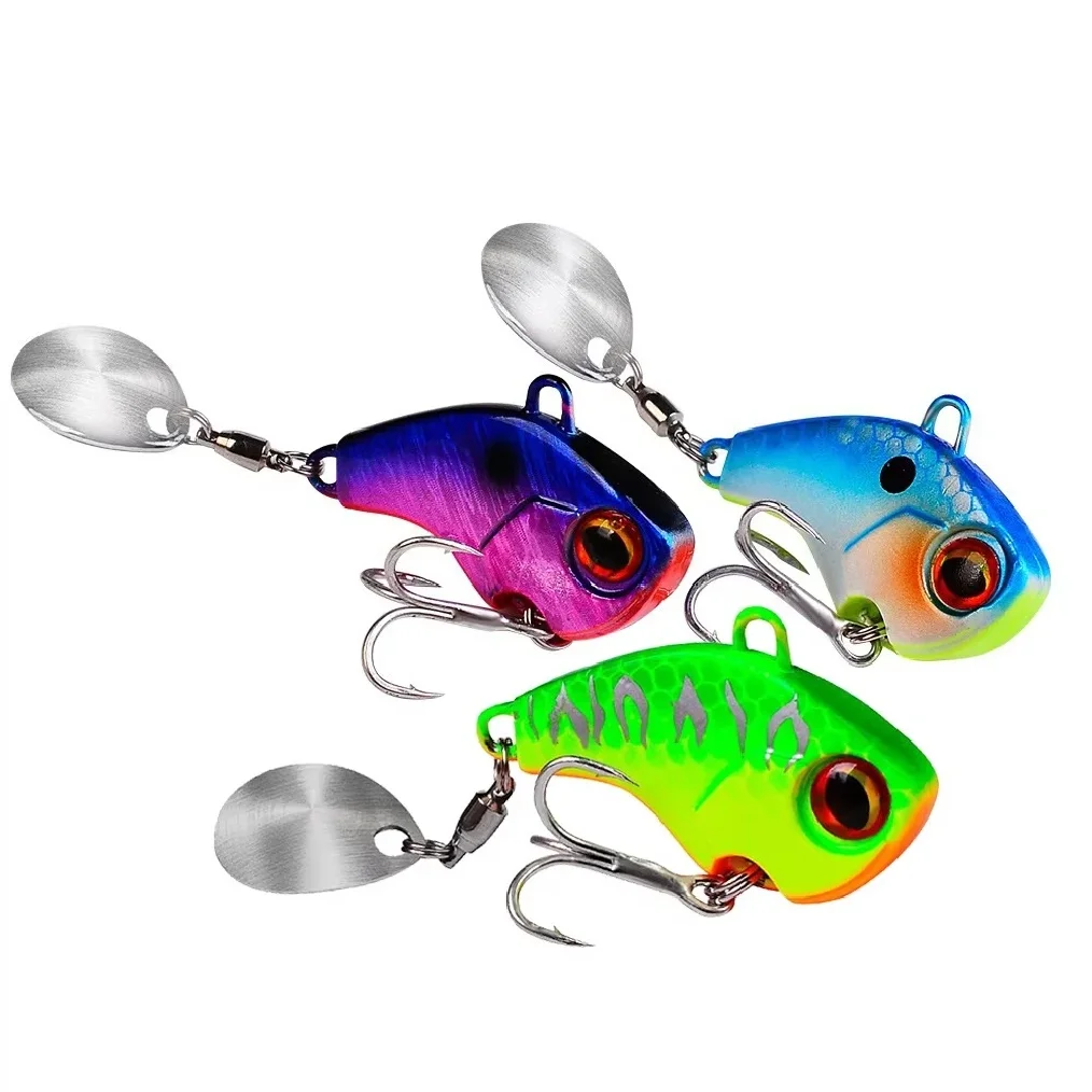 

Fishing Lures Wobble Rotating Metal Vib Vibration Bait Winter Fishing 6g 15g Artificial Hard Baits Spinner Spoon Lure
