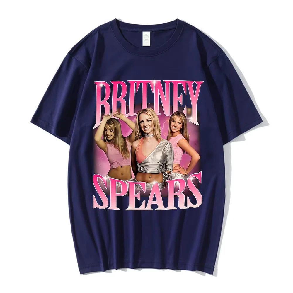 90s Singer Britney Spears Beautiful Photo Graphic Print T-shirt Fashion Hip Hop Oversized T Shirt Harajuku Short Sleeve T Shirts