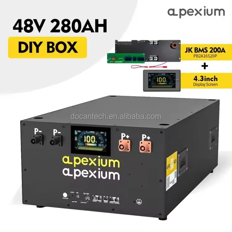 DIY 16S 280 Ah 302Ah 304Ah 320Ah 48V Lifepo4 Battery Box Pro DIY Kit  JK PB2A16S20P inverter BMS box