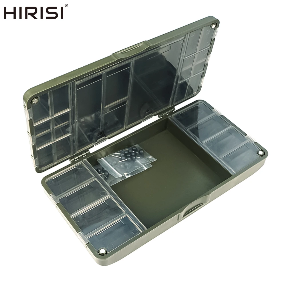 carp fishing rig box Ngt Tackle System 1 x Fishing tackle box 12cm x 10cm x 3.5cm 100 x Boilie stops 2 X 2 meters Rig tubing(Color Optional) 20 x 6mm Fishing beads(Color Optional) 20 x Tail rubbers(Color Optional) 20 x Safety lead clips(Color Optional) 10 x Size 6 Curve shank hooks barbless 10 x Size 8 Curve shank hooks barbless 10 x Size 10 Curve shank hooks barbless 20 x Clear 1.6mm Shrink tubing 20 x Black 1.6mm Shrink tubing 10 x Multi Clips 1pc carp fishing tackle box