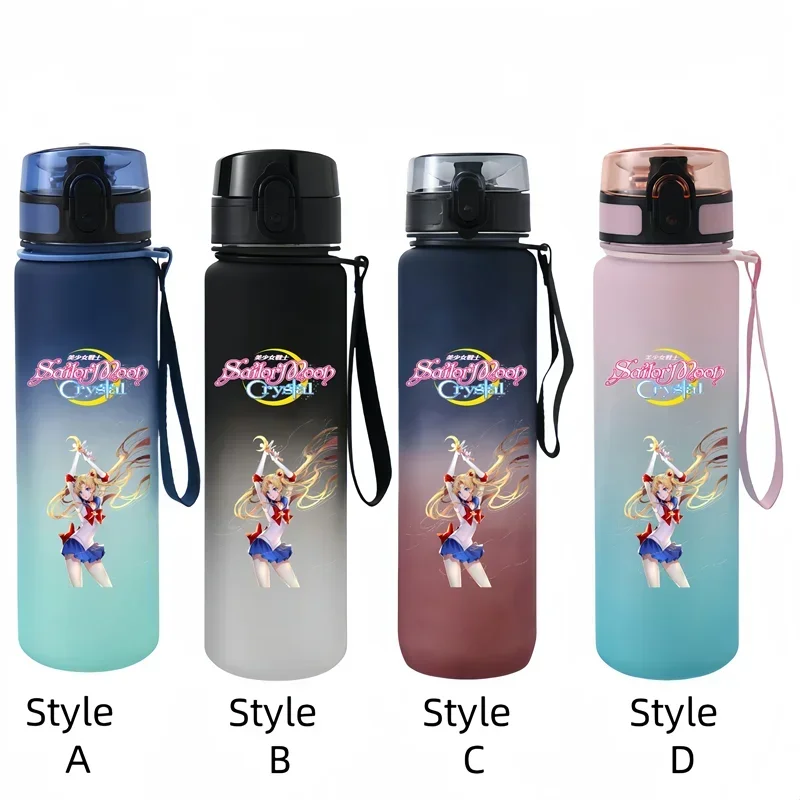 Sailor Moon 650ml Fitness and Sports Drinking Plastic Anti-drip Water Bottle Aino Minako Children and Students Capacity