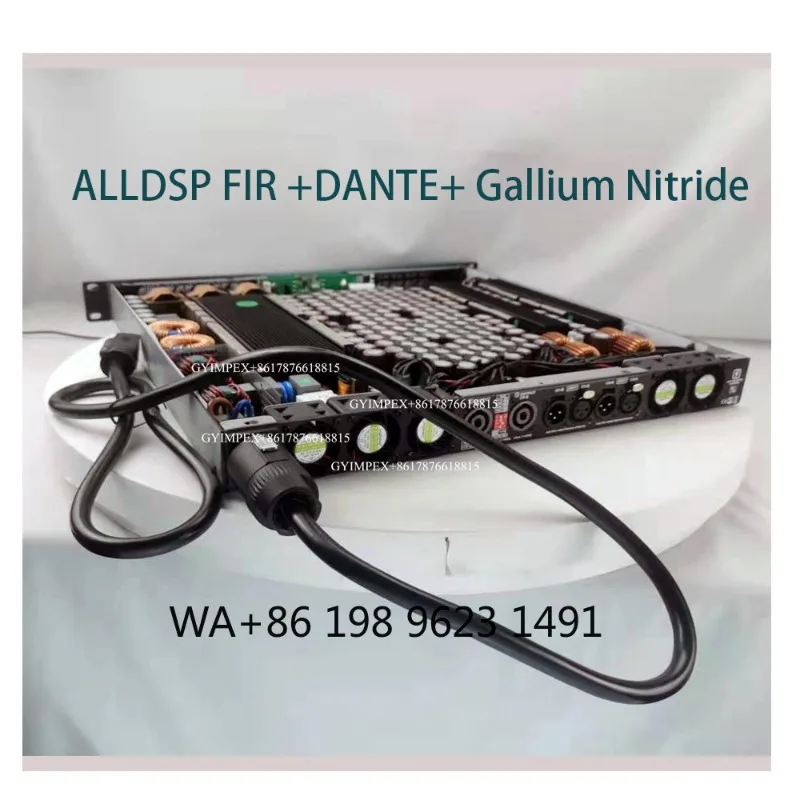 1U 2 Channel 4200W Dante DSP Power Amplifier Professional Amp for Speaker Management Stage Live Event