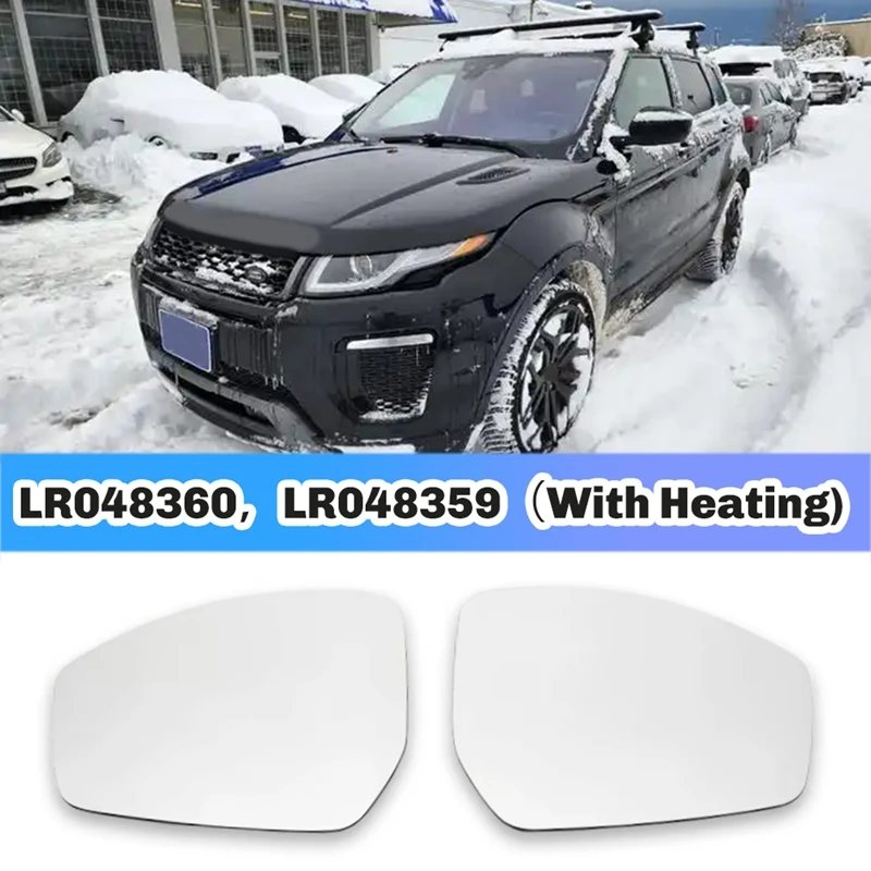 LR048359 LR048360 Car Rear View Mirror Glass W/Heating For Land Rover Discovery Sport Range Rover Evoque