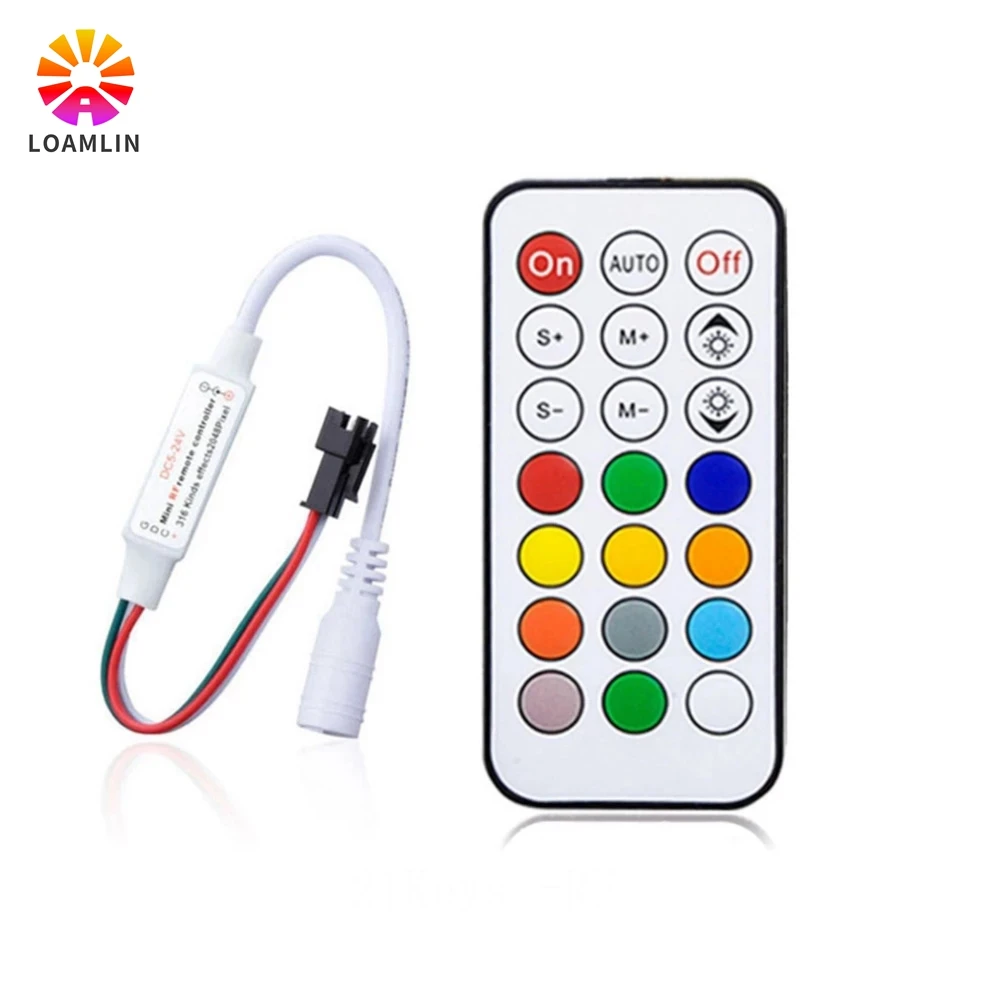 5-24V 21-Key RF Controller Magic RGB LED Controller With Remote Control Mini Smd For WS2812B WS2811 LED Strip