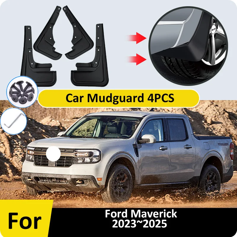 

For Ford Maverick 2023 2024 2022 Car Mudflaps Splash Guard Mud Flap Front and Rear Wheel Fender Flares Mudguard Car Accessories