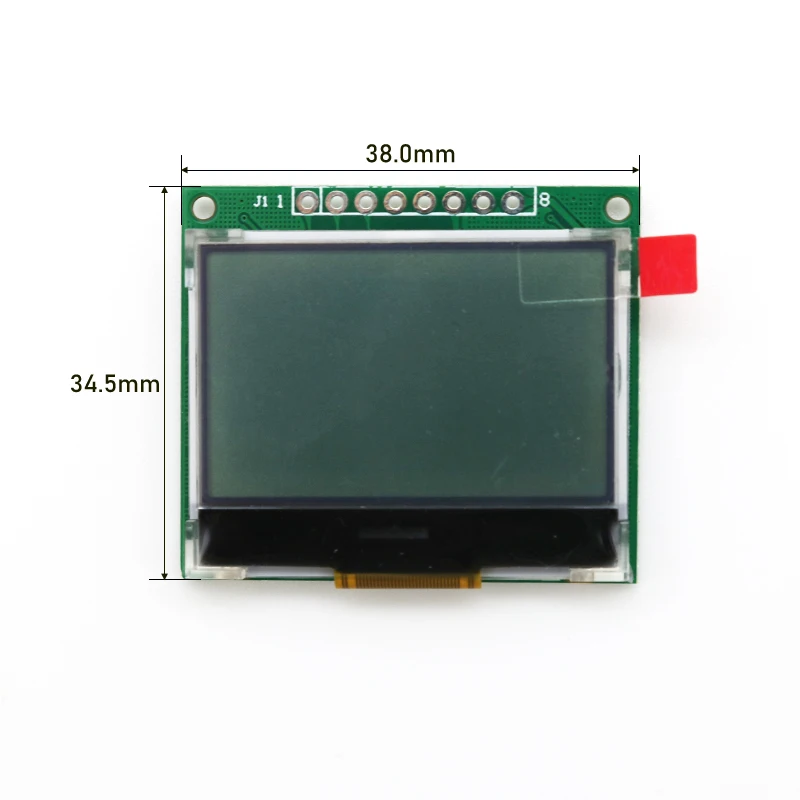 12864-1129COG شاشة مصفوفة نقطية وحدة عرض إل سي دي st7565R المنفذ التسلسلي مع لوحة دارات مطبوعة شاشة أبيض وأسود