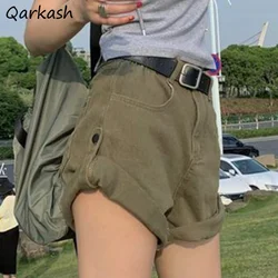 여성용 디스트레스드 하이웨이스트 빈티지 데님 반바지, 한국 스타일 패션, 올매치 베이직 텐더 캐주얼, 여름