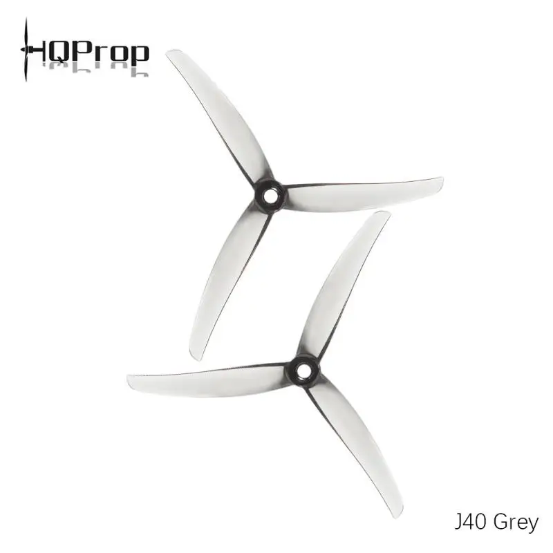 ใบพัด HQprop Juicy Prop J40 5.1X4X3 สีเทา CW CCW โพลีคาร์บอเนต ขนาด 5.1 นิ้ว สำหรับโดรนแข่ง FPV RC อะไหล่